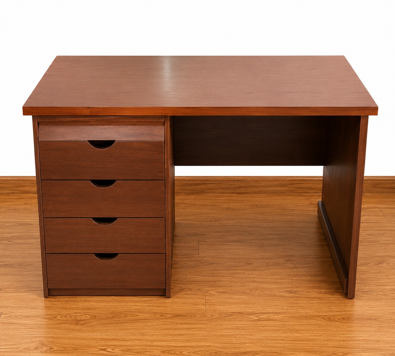 Classic Walnut Writing Desk with Removable Shelves